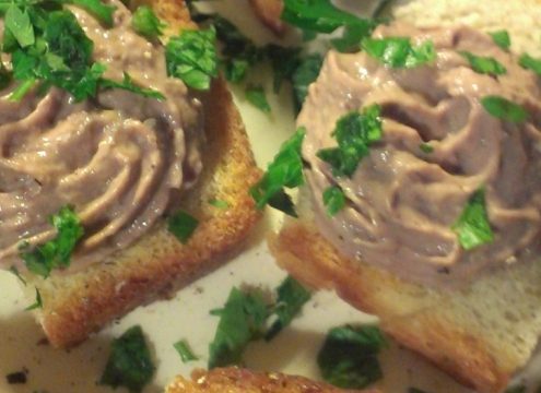 Appetizers med kyllingelevermousse