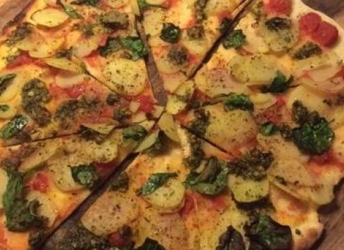 Bettinas lækre veganerpizza og pesto
