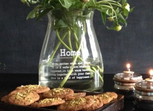 Cookies med hvid cholokade og lakrids