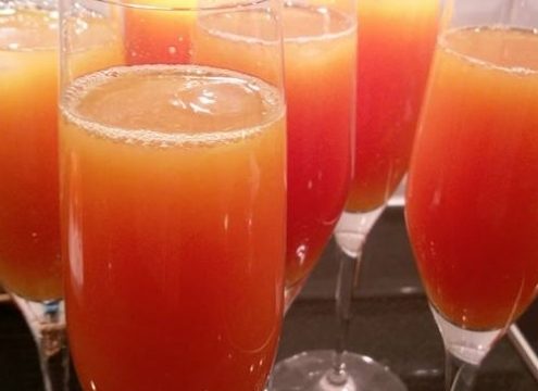 Lækker jule velkomstdrink og æbleflæskcanapeer