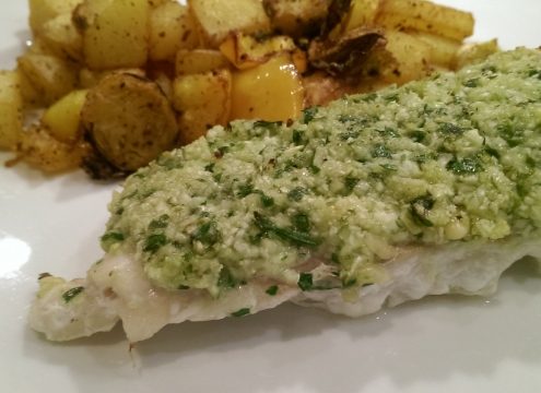 Ovnbagt torsk med blomkålstopping