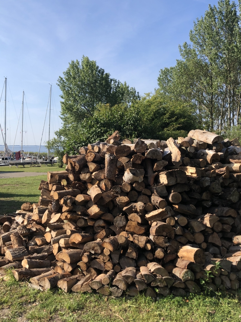 På Vejrø er der brænde og grillkul til rådighed for gæsterne, og fine bålpladser langs haven til fri afbenyttelse