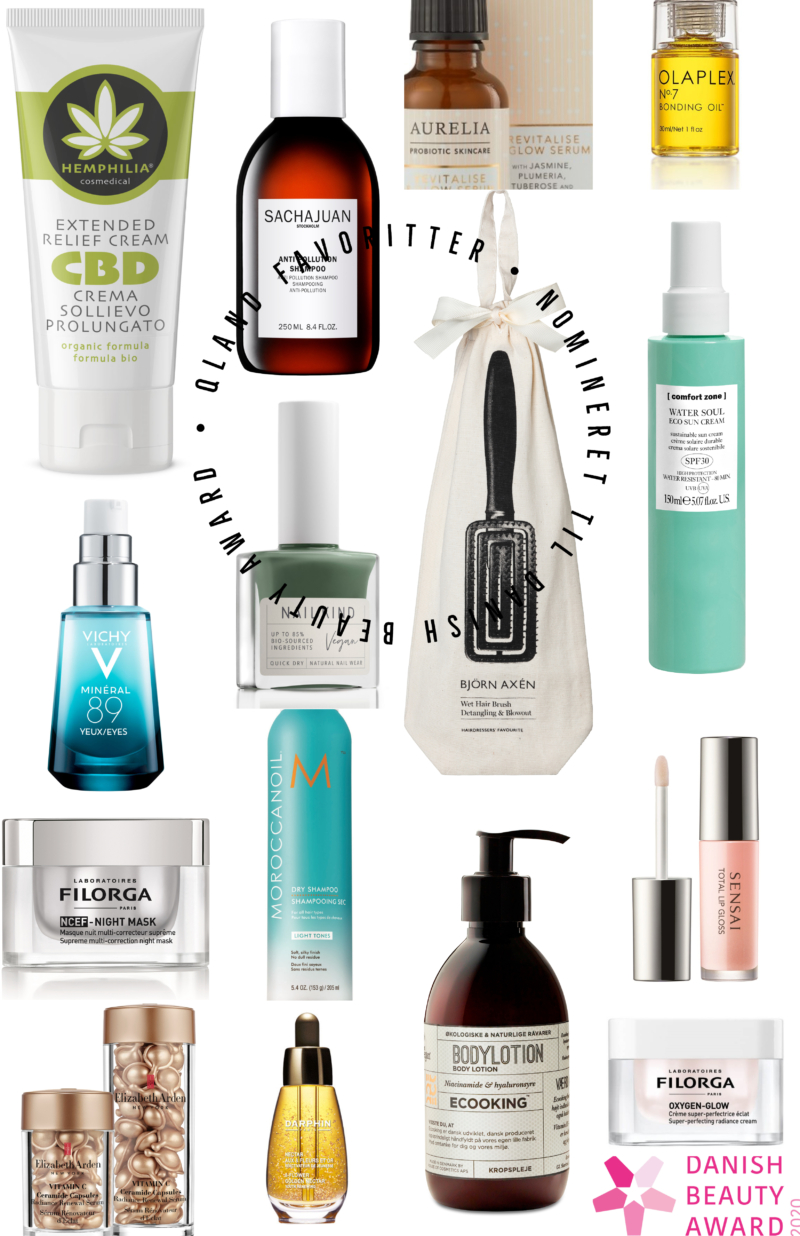 Udvalgte favoritter blandt de nominerede til Danish Beauty Award 2020